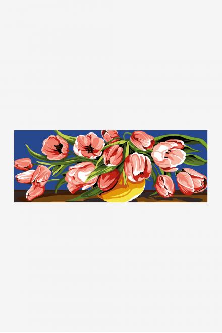 Cañamazo antique - Desbordamiento de tulipanes