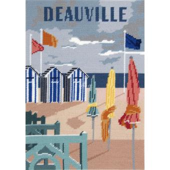 Motif Deauville sur toile canevas pénélope de 40x52cm	
