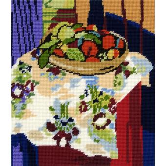 Motif Oranges sur toile canevas pénélope de 35x40cm	