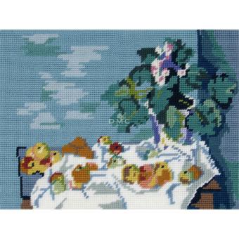 Motif Pommes sur toile canevas pénélope de 40x33cm	