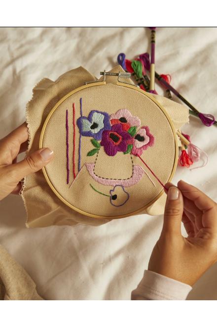 Mindful Making - Duo kit broderie Anémone 