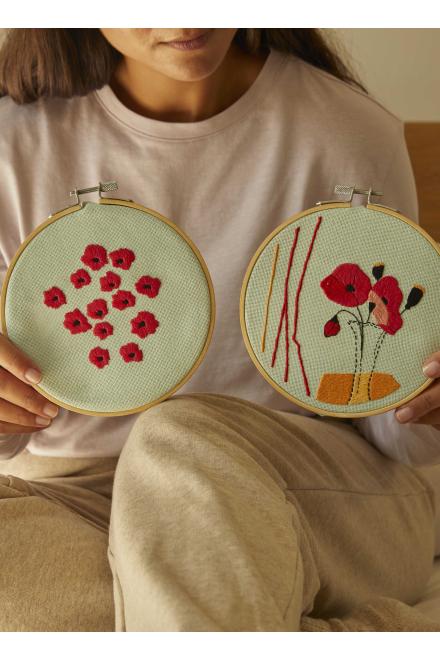 Mindful Making - Duo kit broderie Coquelicot
