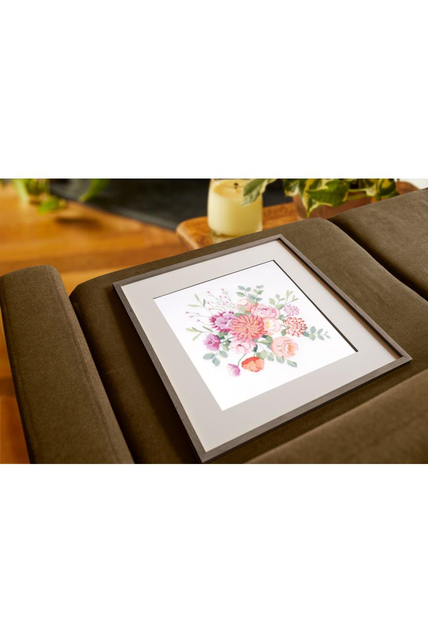 Kit De Point De Croix Hortensias - Bouquet De Fleurs à Broder